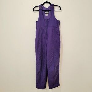 Vintage Akor Purple Snow Bib Overalls Womens Medium Ski Bib Adjustable Straps